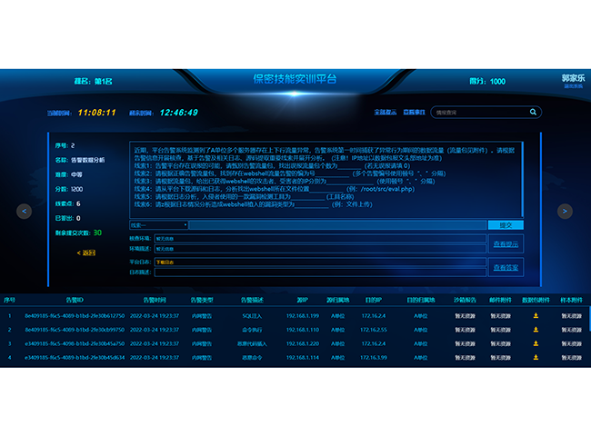安全保密技能演练平台